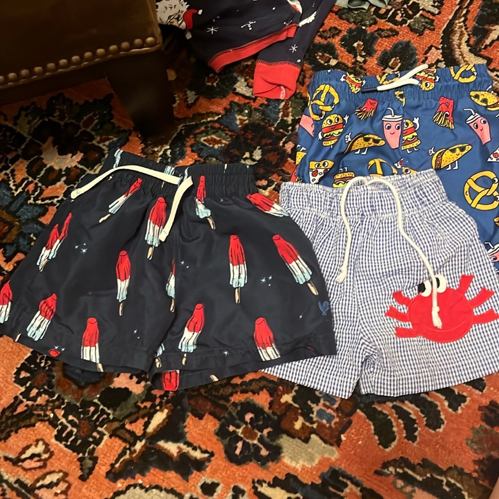 Boys’ Drawstring Swim Trunks
